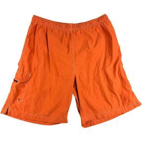 PGA TOUR Swim Trunks Mens Extra Large Orange Cargo Pockets Board Shorts Preppy